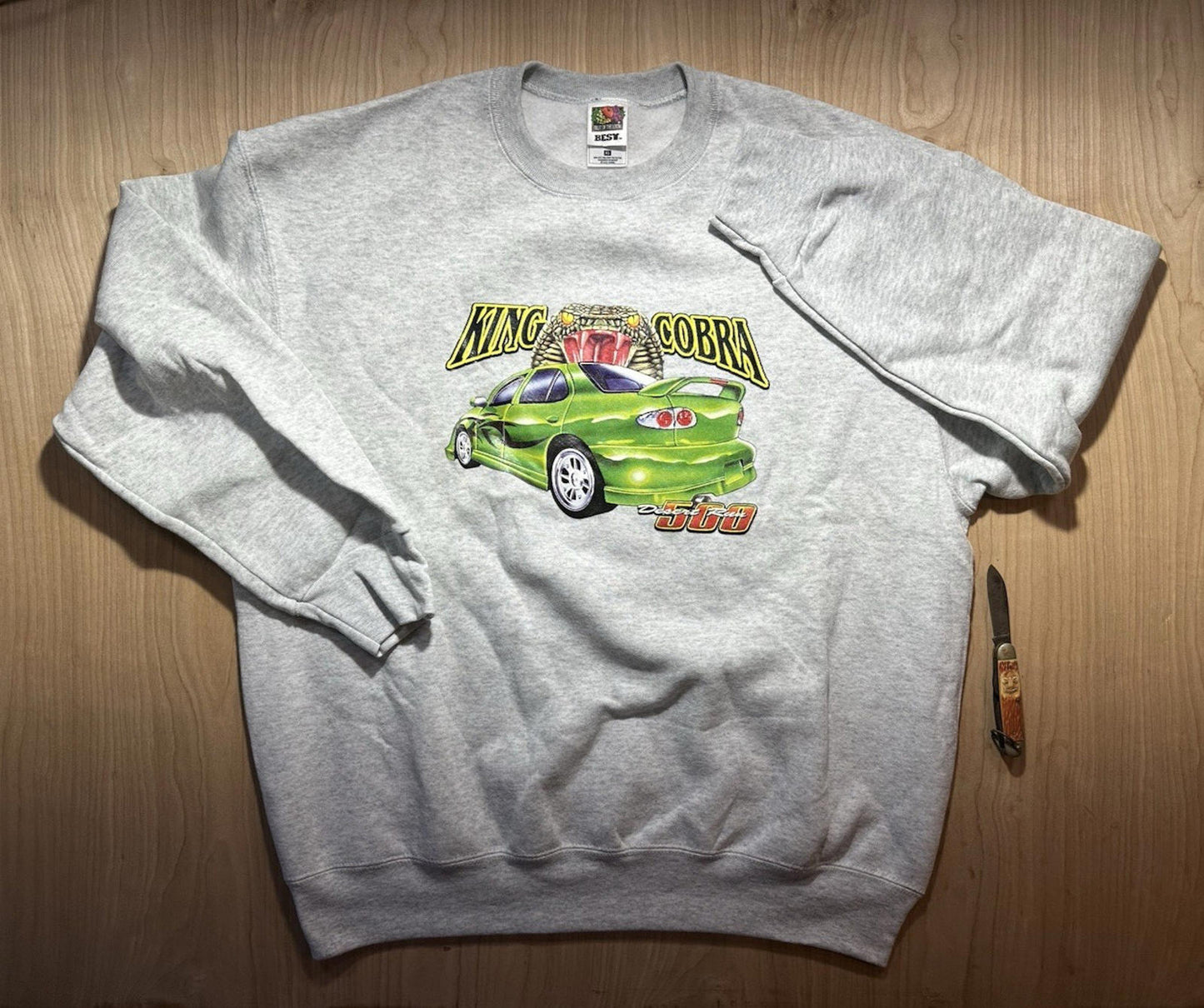 vintage 1994 KING COBRA desert run 500 SWEATSHIRT fruit of the loom DEADSTOCK XL