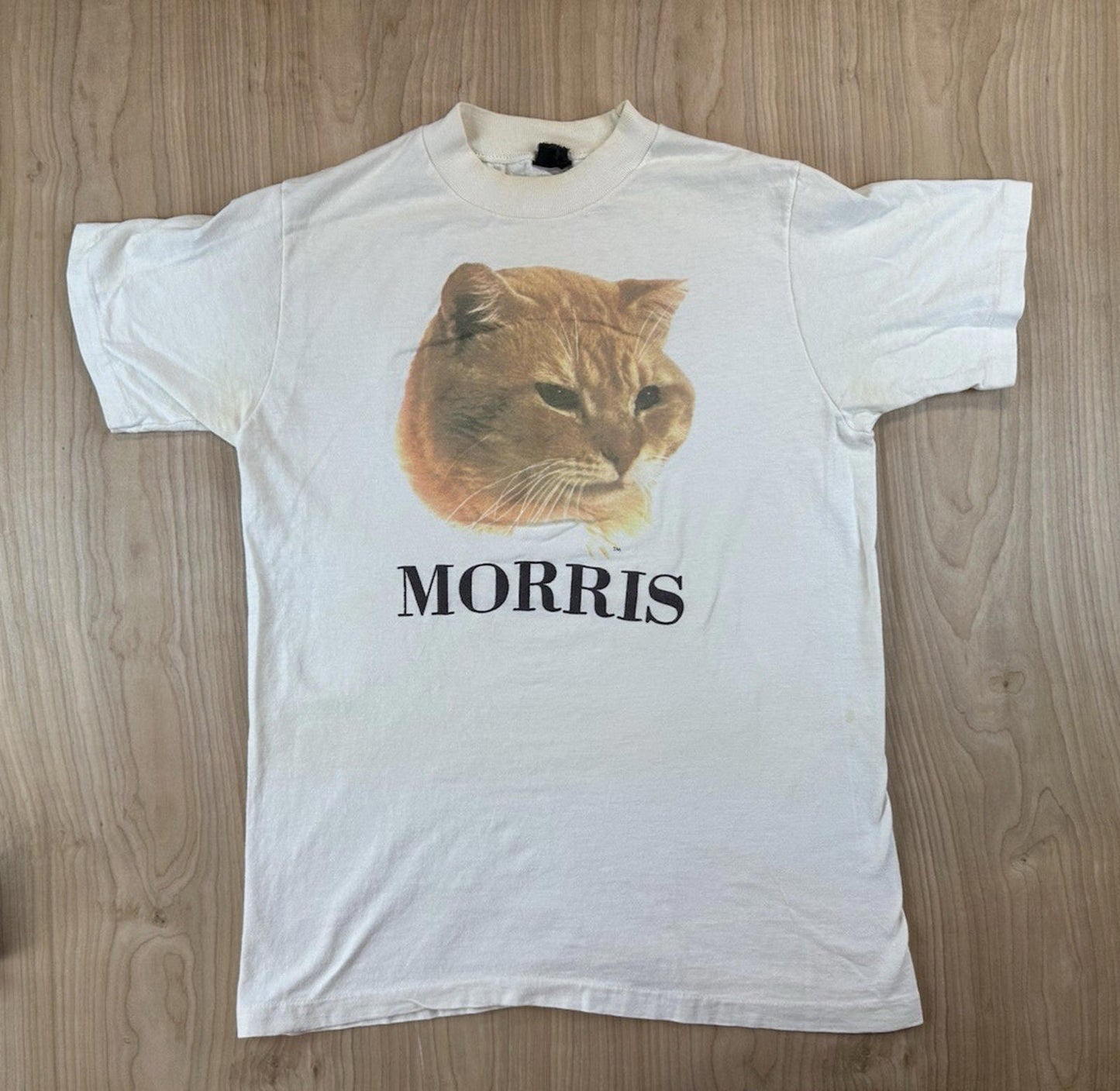 vintage 80's MORRIS THE CAT t shirt HEAVY COTTON bvd TAG single stitch indie