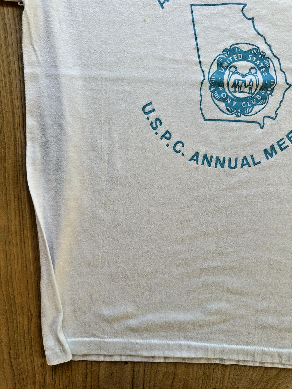 vintage 1989 PONY CLUB annual meeting T SHIRT white SINGLE STITCH Atlanta GA