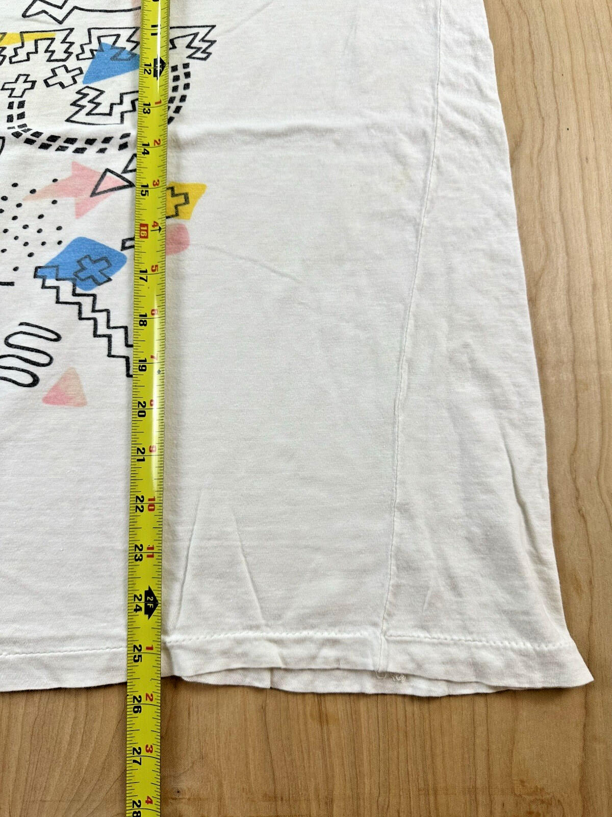 vintage 80's POP TOPS totally shredded T SHIRT loose boxy 80's tribal pop art