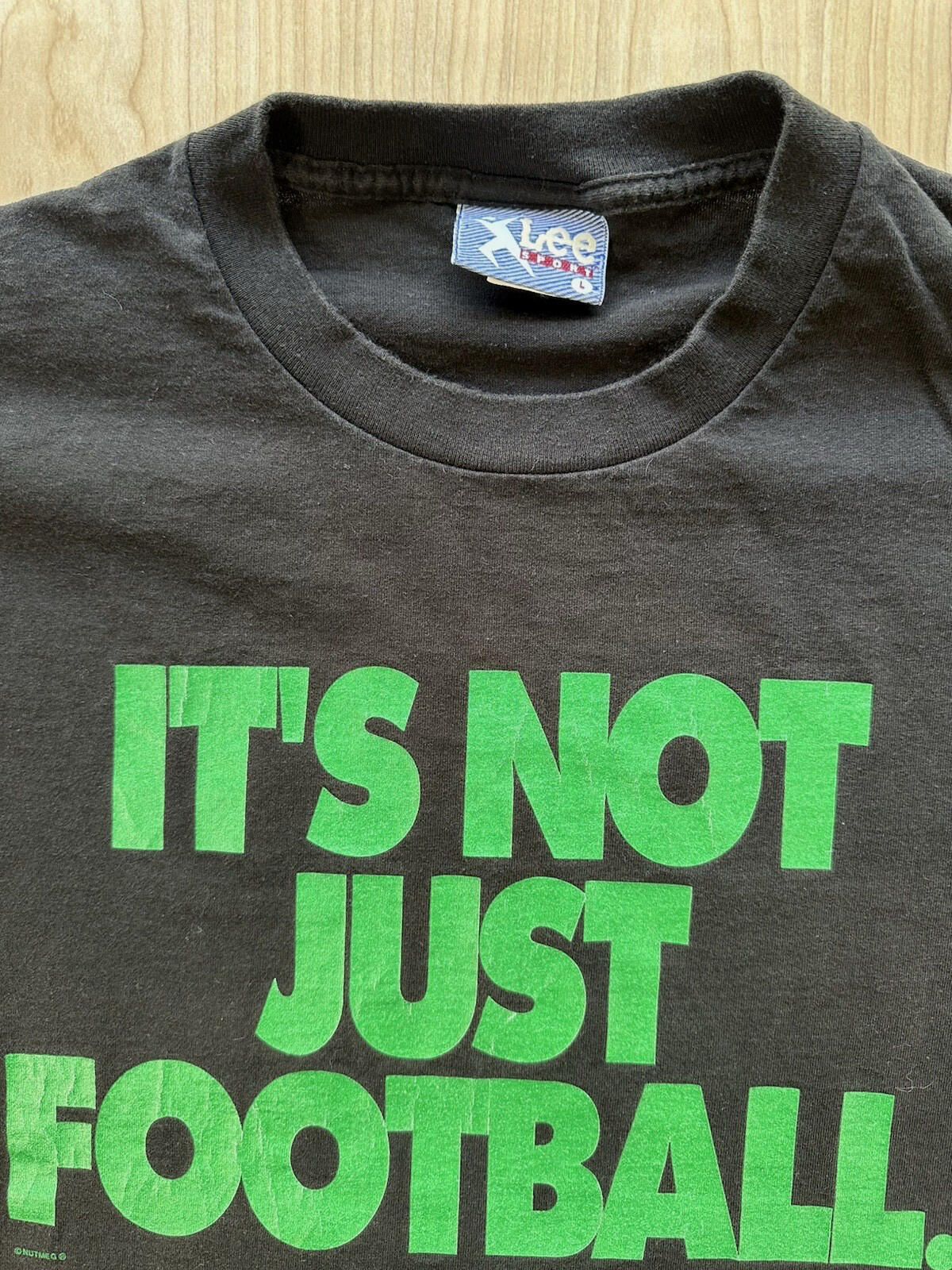 vintage 90's JETS football LEE SPORTS t shirt BLACK large