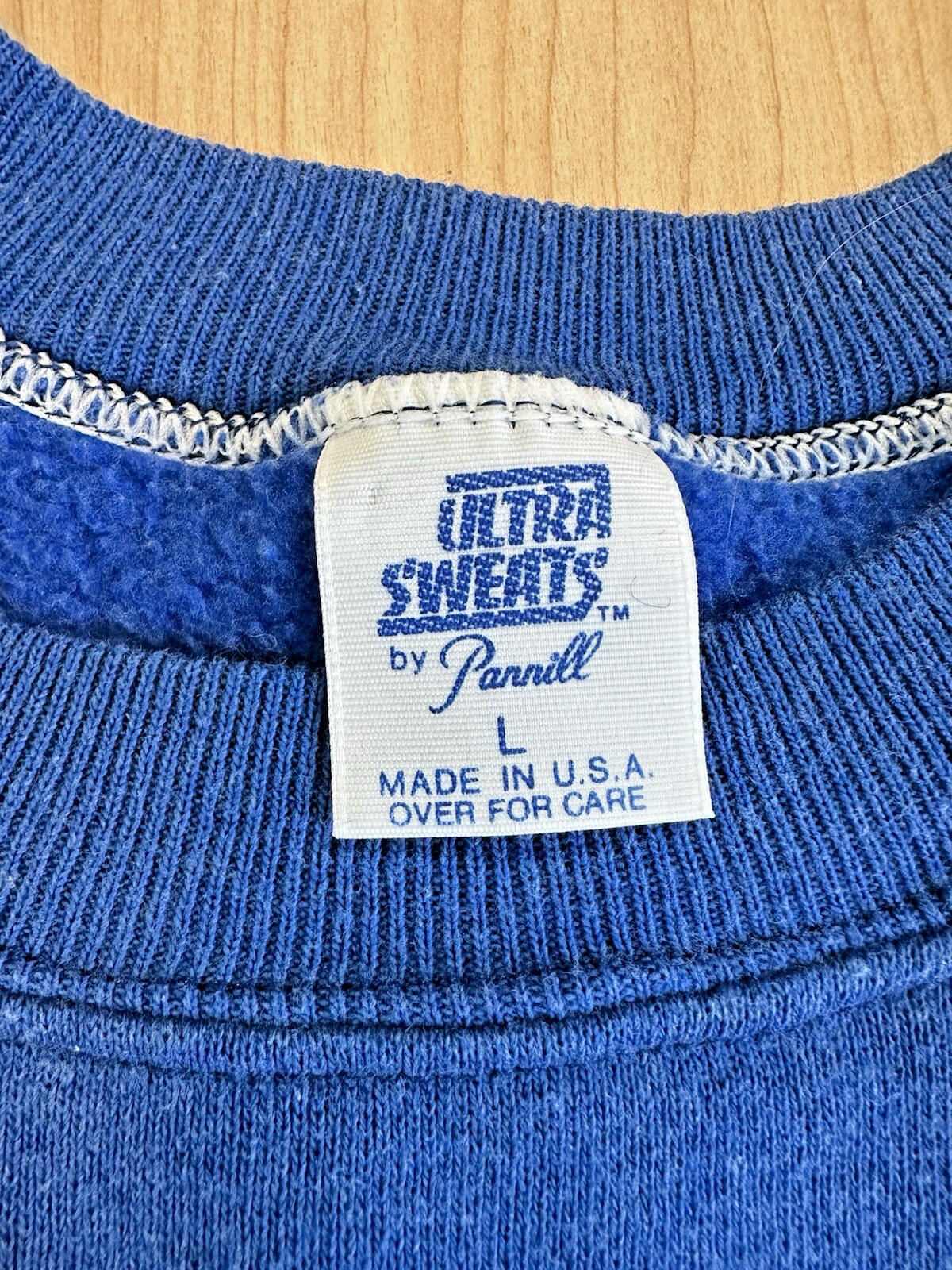 1980's ULTRA SWEATS by PARNILL blue pullover SWEATSHIRT XL USA prep classic