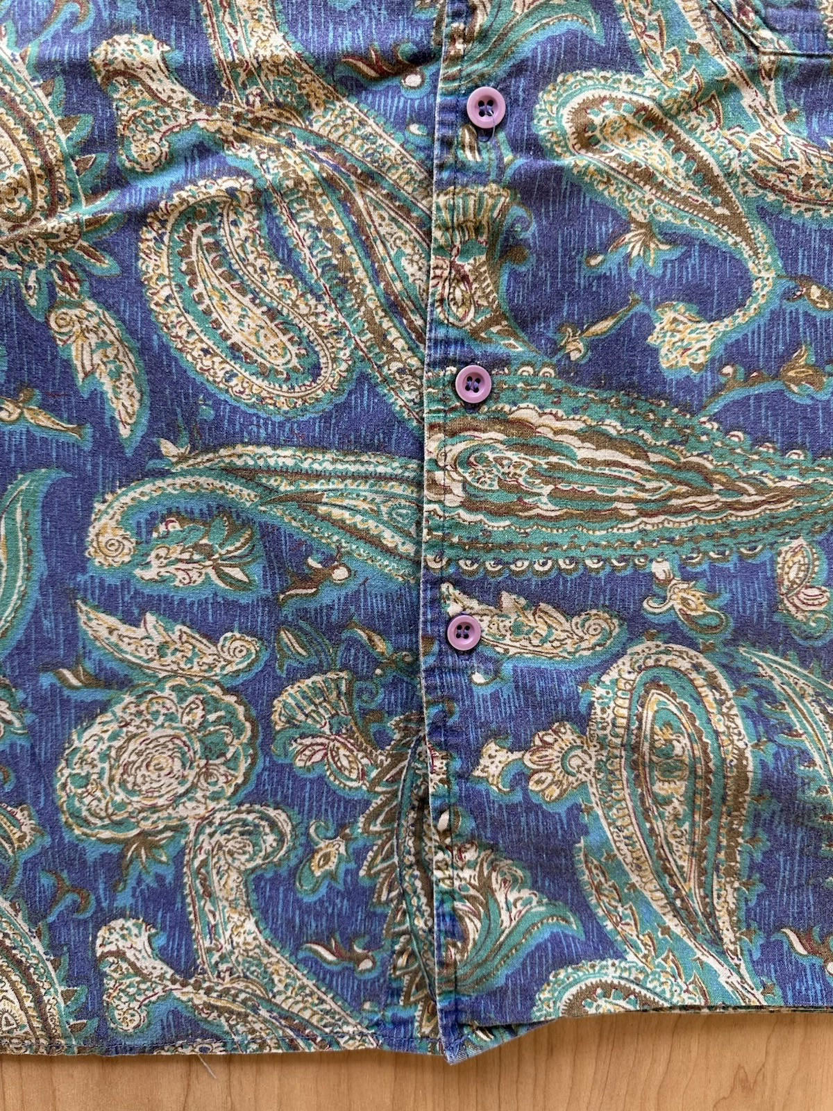 vintage 90's WRANGLER botton up PAISLEY SHIRT timber creek STR8 BOTTOM purple