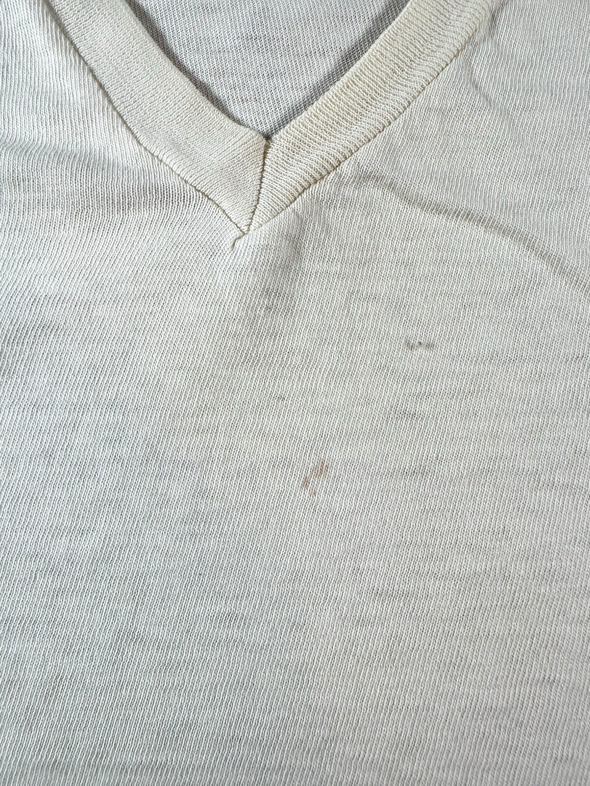 vintage 60's JOCKEY UNDERSHIRT v neck SHREDDED worn PATINA torn MEDIUM j4