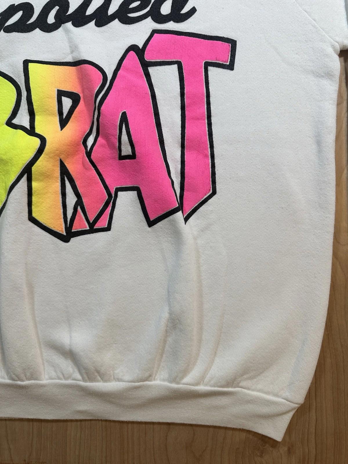 vintage 80's SPOILED BRAT sweatshirt BOARDWALK GLAM boho FRUIT OF THE LOOM large