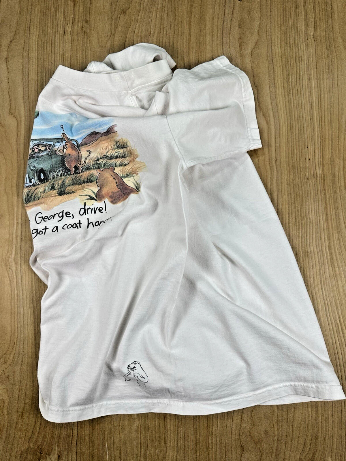 vintage 80's THE FAR SIDE t shirt Gary Larson LARGE comic COTTON