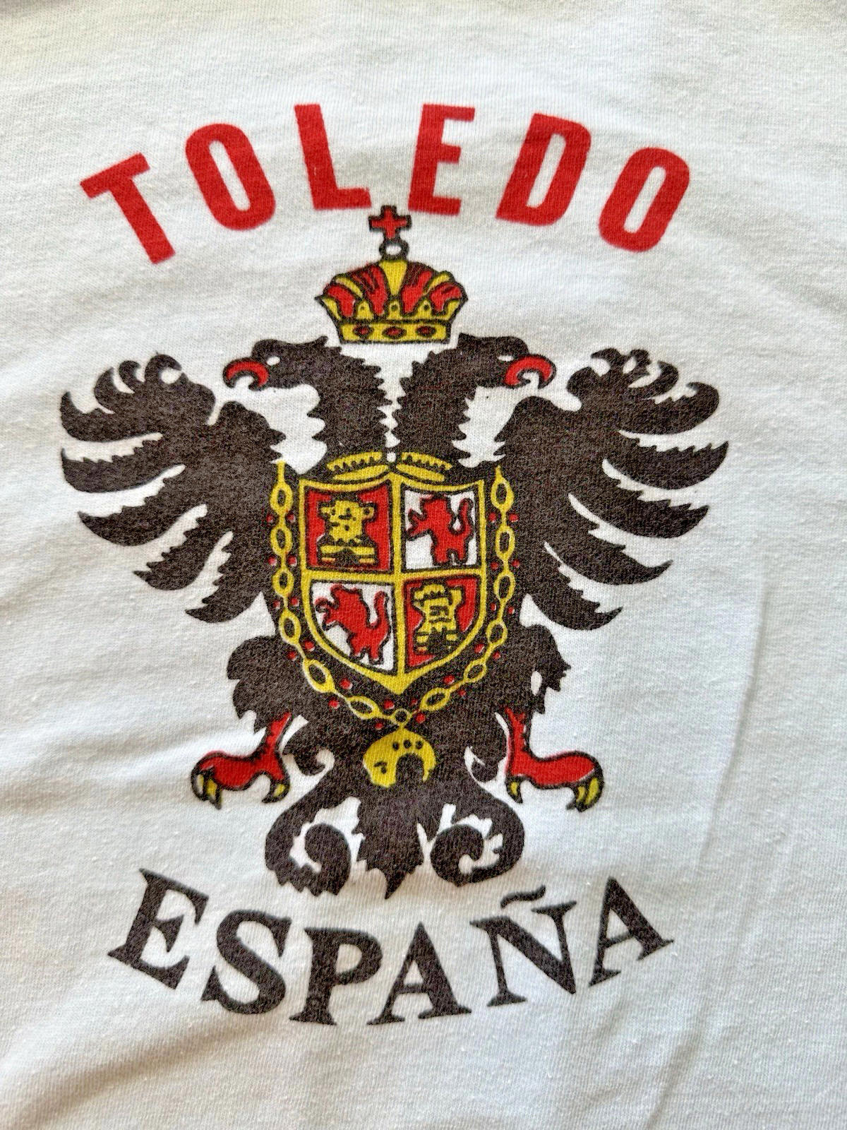 ESPANA toledo VINTAGE 1980 Spain tourism Blue T SHIRT SMALL rare indie rock
