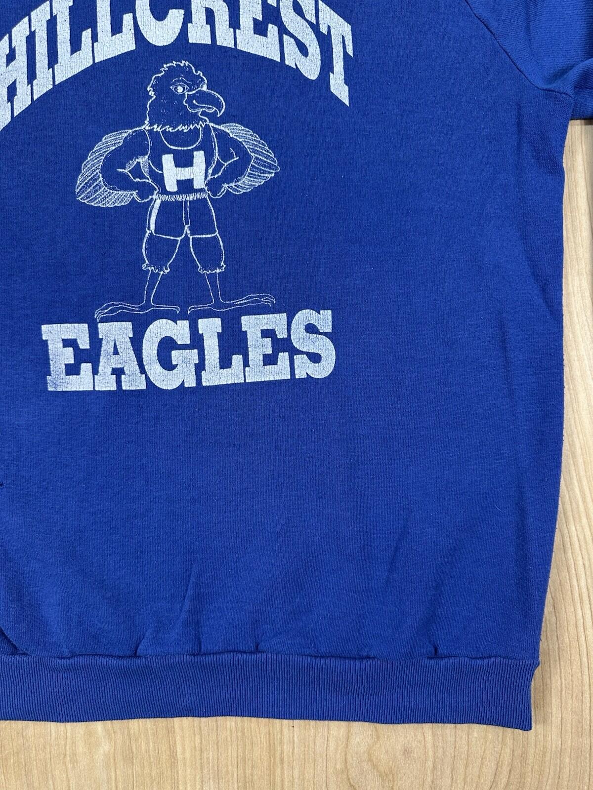 vintage 80's JERZEES hillcrest EAGLES blue RAGLAN SWEATSHIRT xtra large WEAR