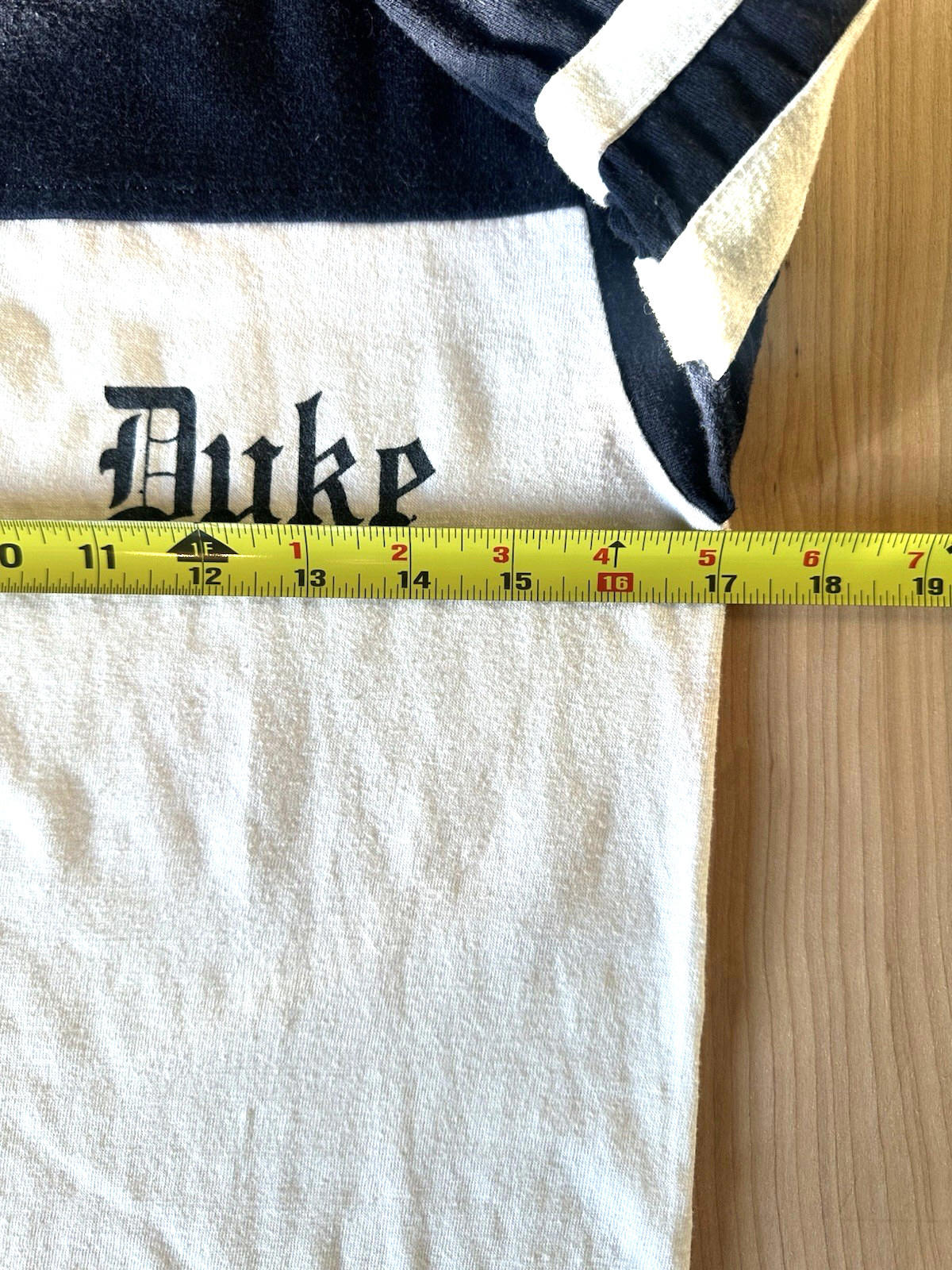 vintage 80's DUKE UNIVERSITY football shirt VELVA SHEEN medium STRIPED blue PREP