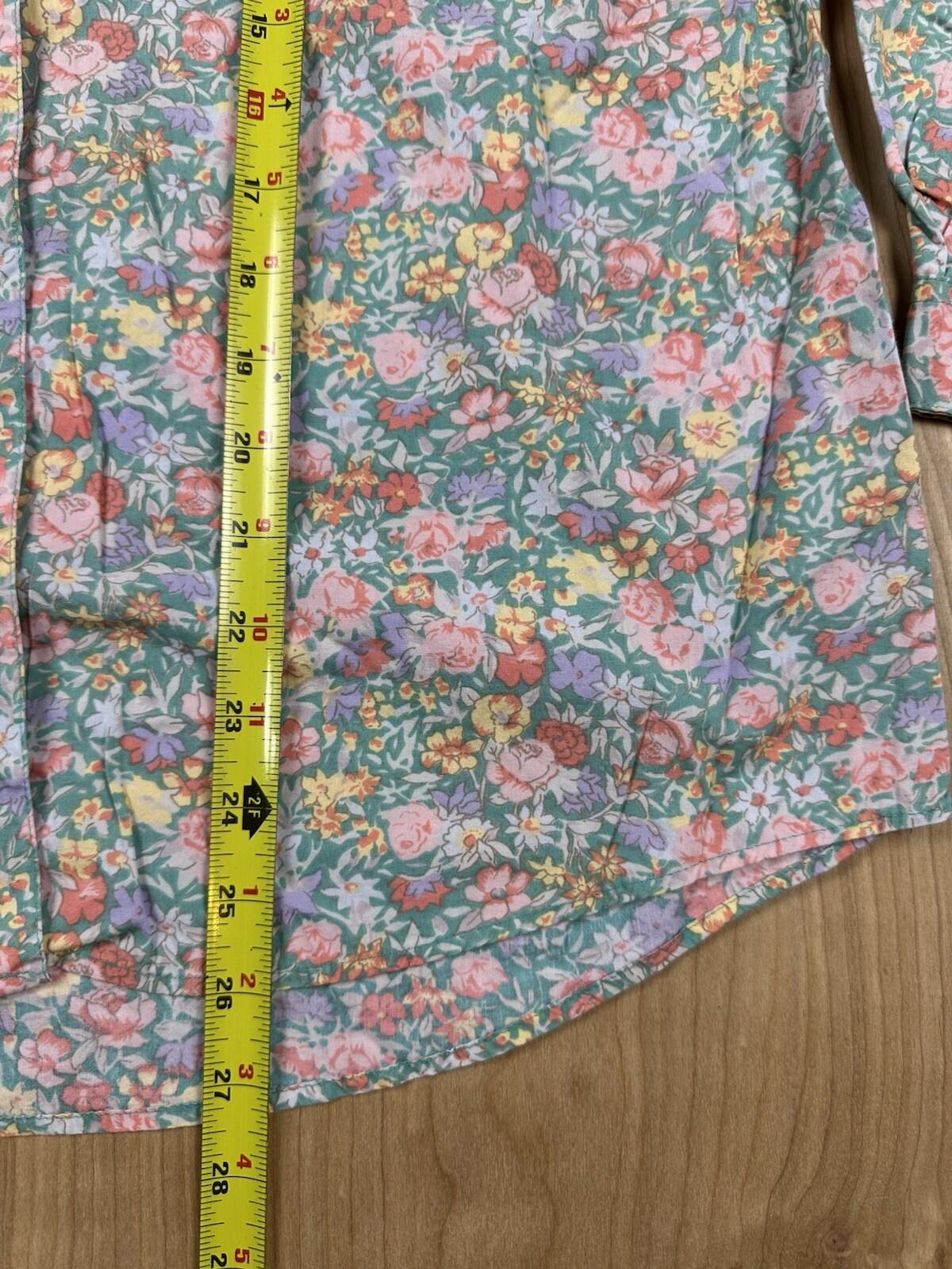 vintage 90's GAP floral BLOUSE lightweight COTTON small COUNTRY preppy BUTTON UP