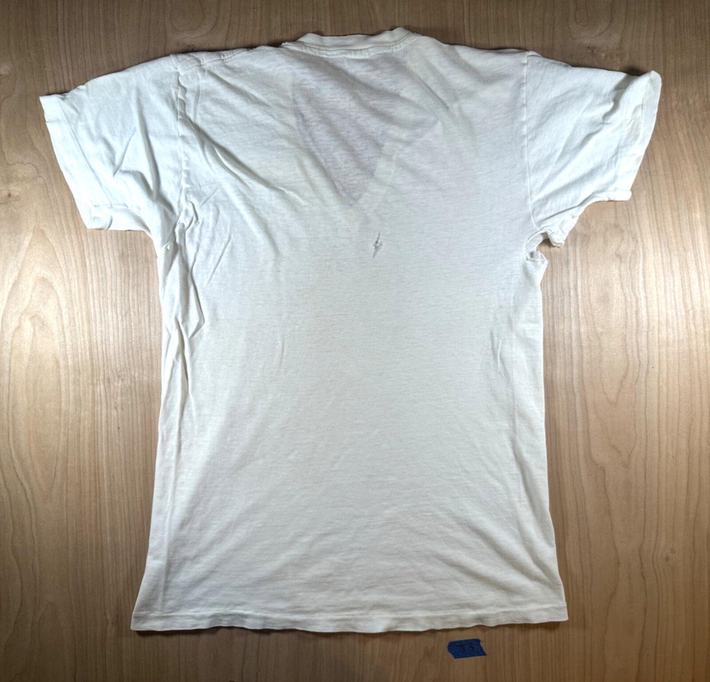 vintage 60's JOCKEY UNDERSHIRT v neck SHREDDED worn PATINA torn MEDIUM j3