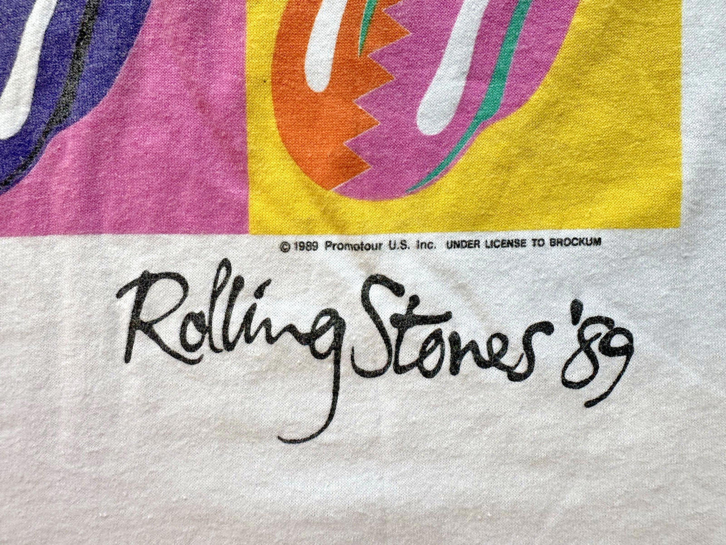 ROLLING STONES tour 1989 Andy Warhol VINTAGE t shirt alternate back rare