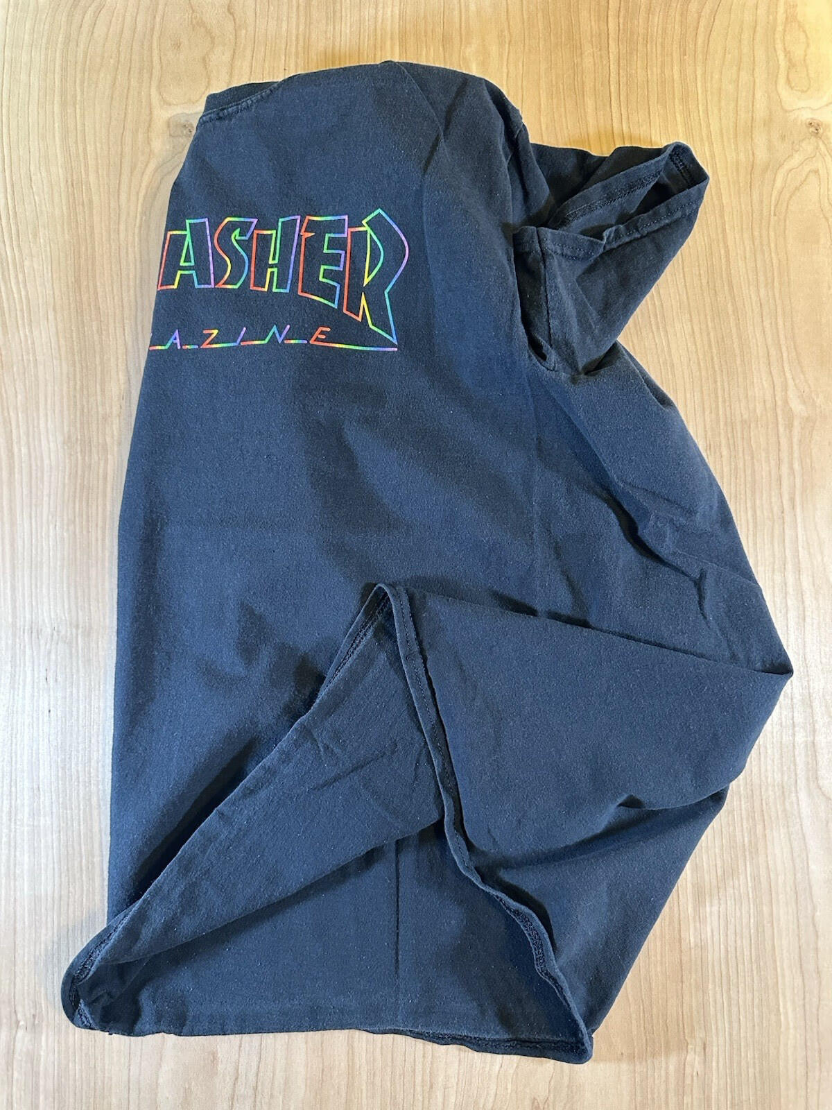 vintage 90's THRASHER MAGAZINE SHIRT skating PUNK rad dude BLACK small