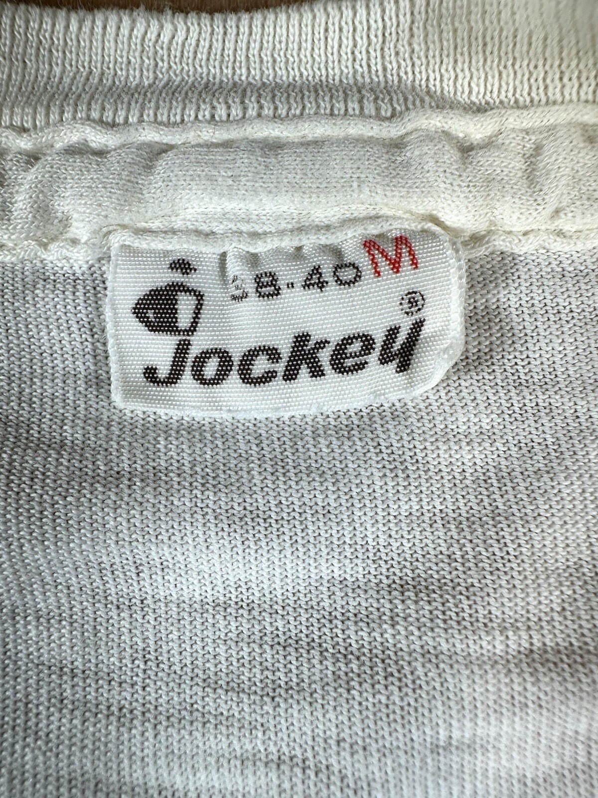 vintage 60's JOCKEY UNDERSHIRT v neck SHREDDED worn PATINA torn MEDIUM j4