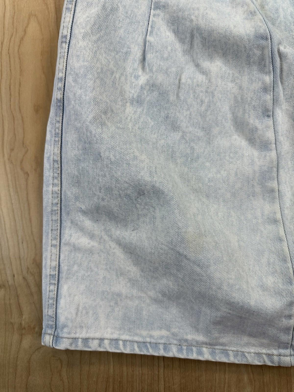 vintage 80's BONGO JEANS denim skirt SIZE 11 made in USA acid wash NEW WAVE prep