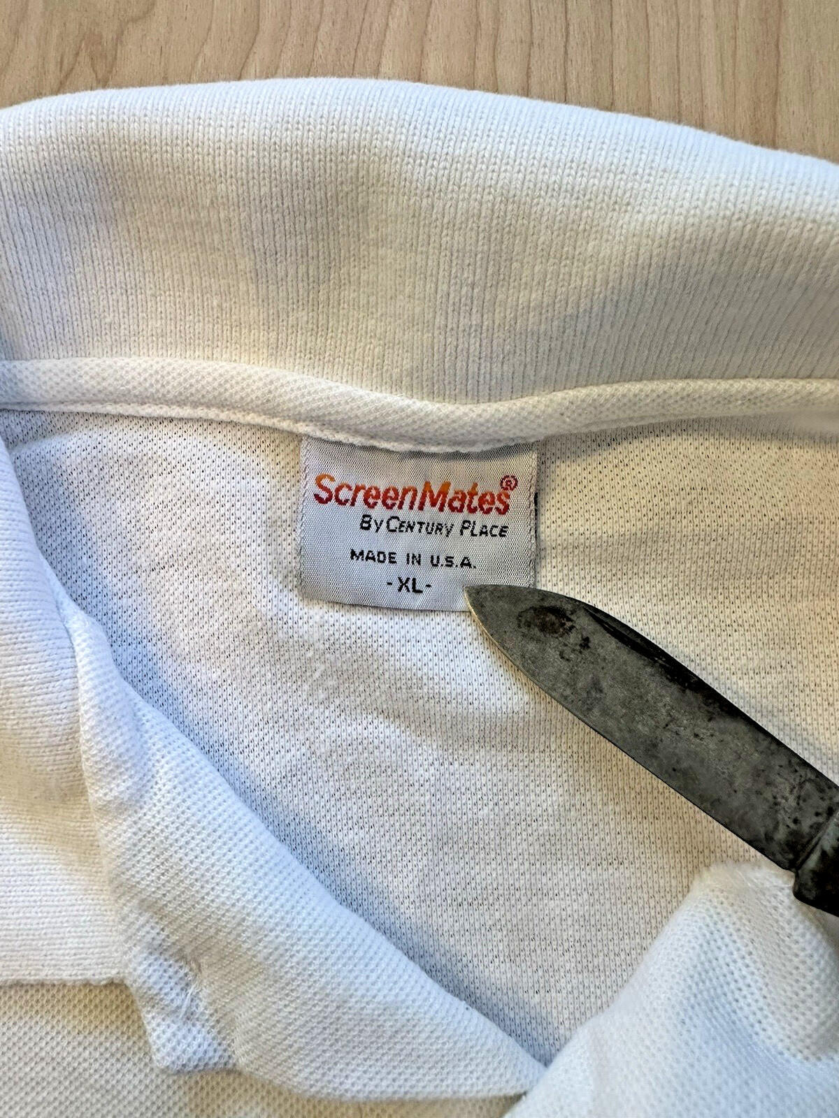 vintage 90's LITTLE SILVER NJ embroidered name WHITE POLO trades work wear