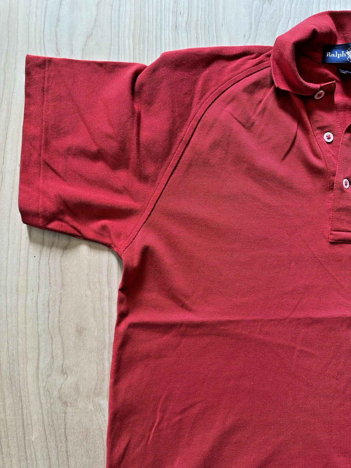 vintage 1970's RALPH LAUREN POLO shirt RED small CLEAN PREPPY icon