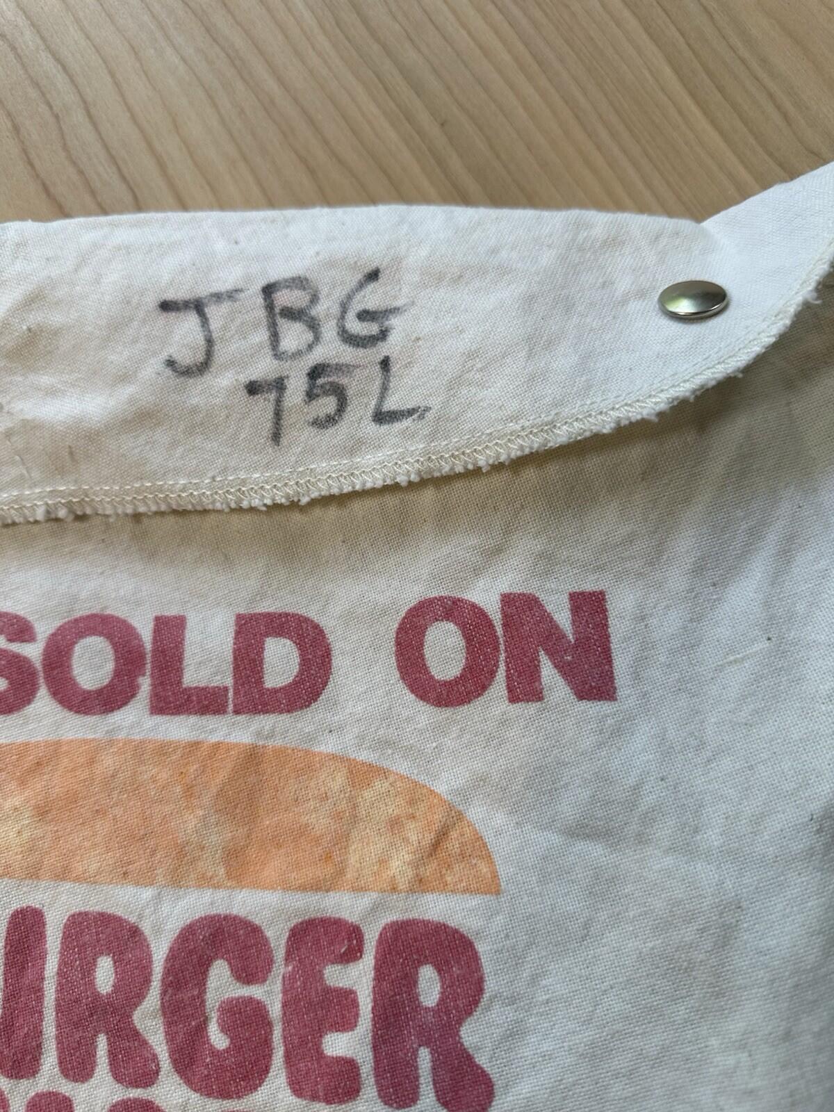 vintage BURGER KING promo canvas BACKPACK 1980 indie rare