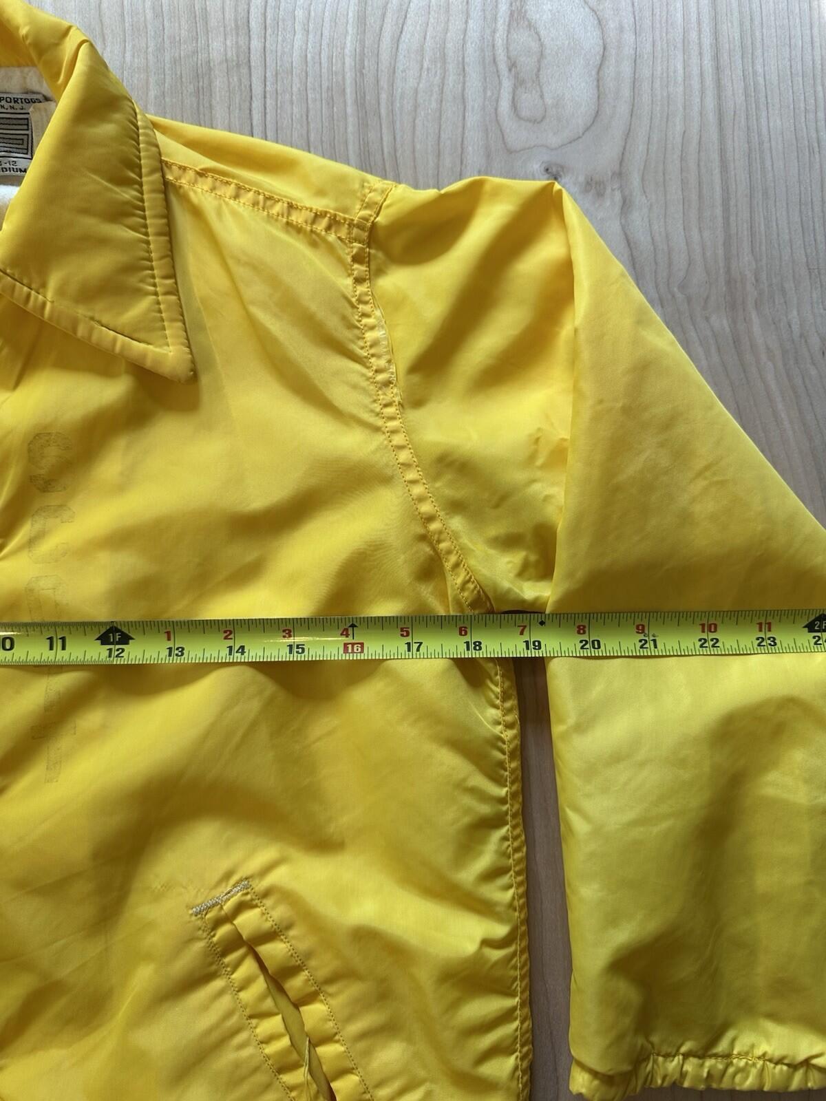 vintage 80's WINDBREAKER yellow TIGERS 1980 city champs SMALL skate PUNK indie