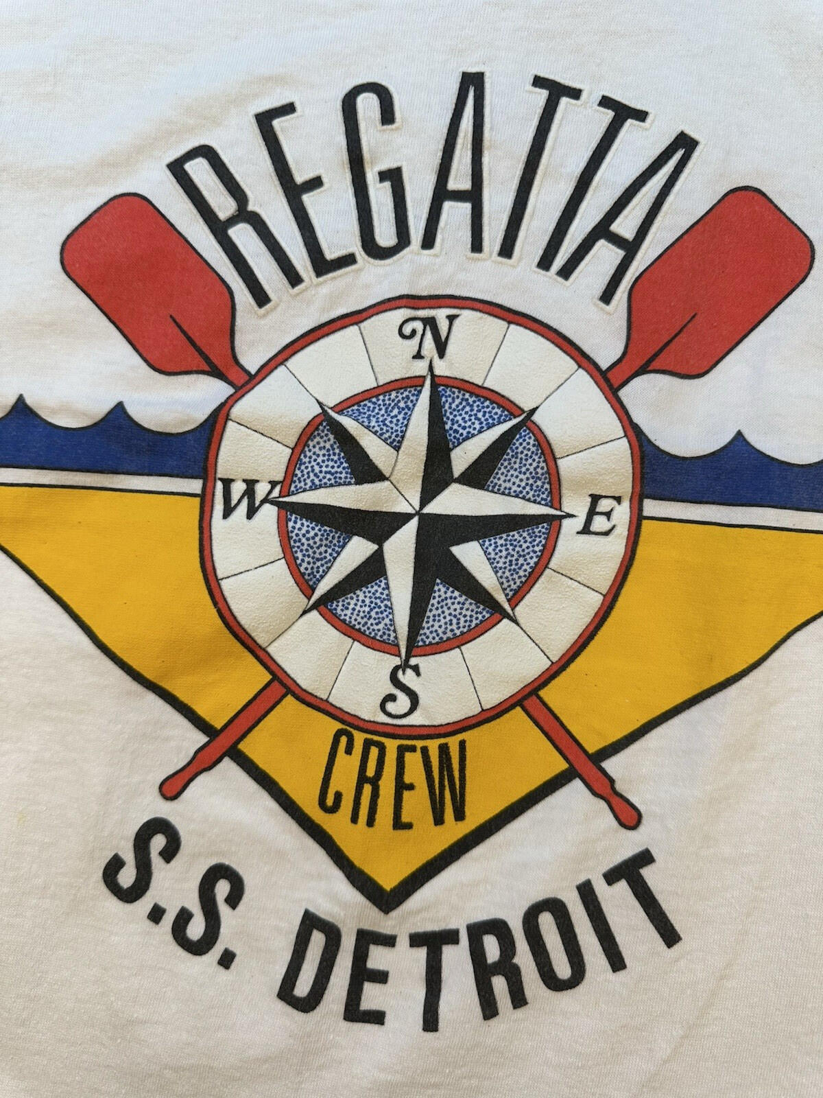 vintage 90's S.S. DETROIT SAILING regatta TANK TOP medium COTTON preppy ROWING