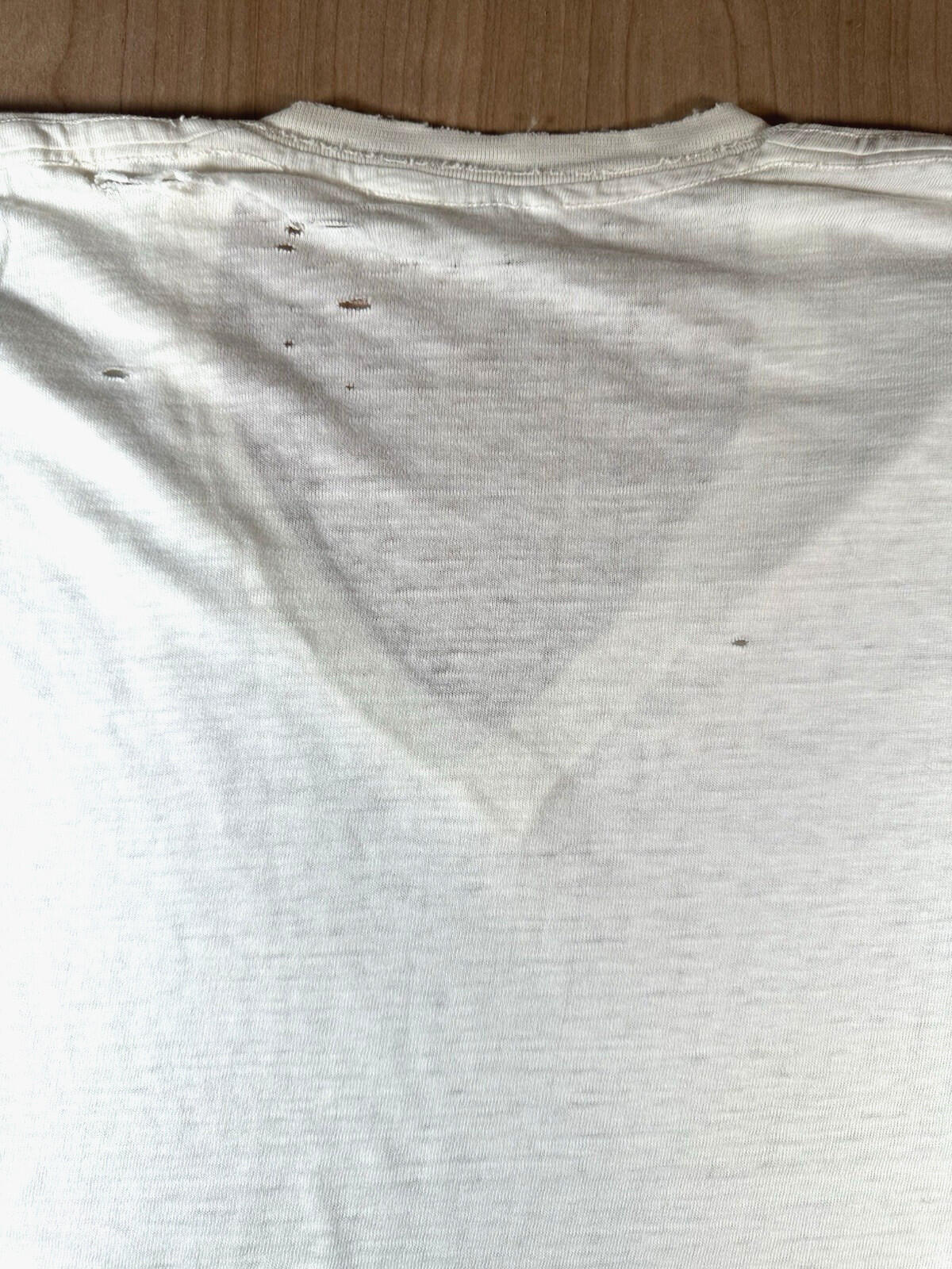 vintage 60's JOCKEY UNDERSHIRT v neck SHREDDED worn PATINA torn MEDIUM j6