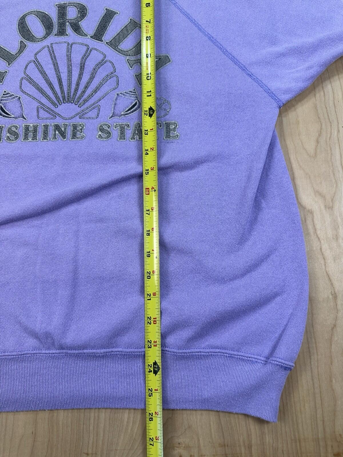 vintage 90's FLORIDA tultex raglan SHORT SLEEVE SWEATSHIRT large LAVENDER wow