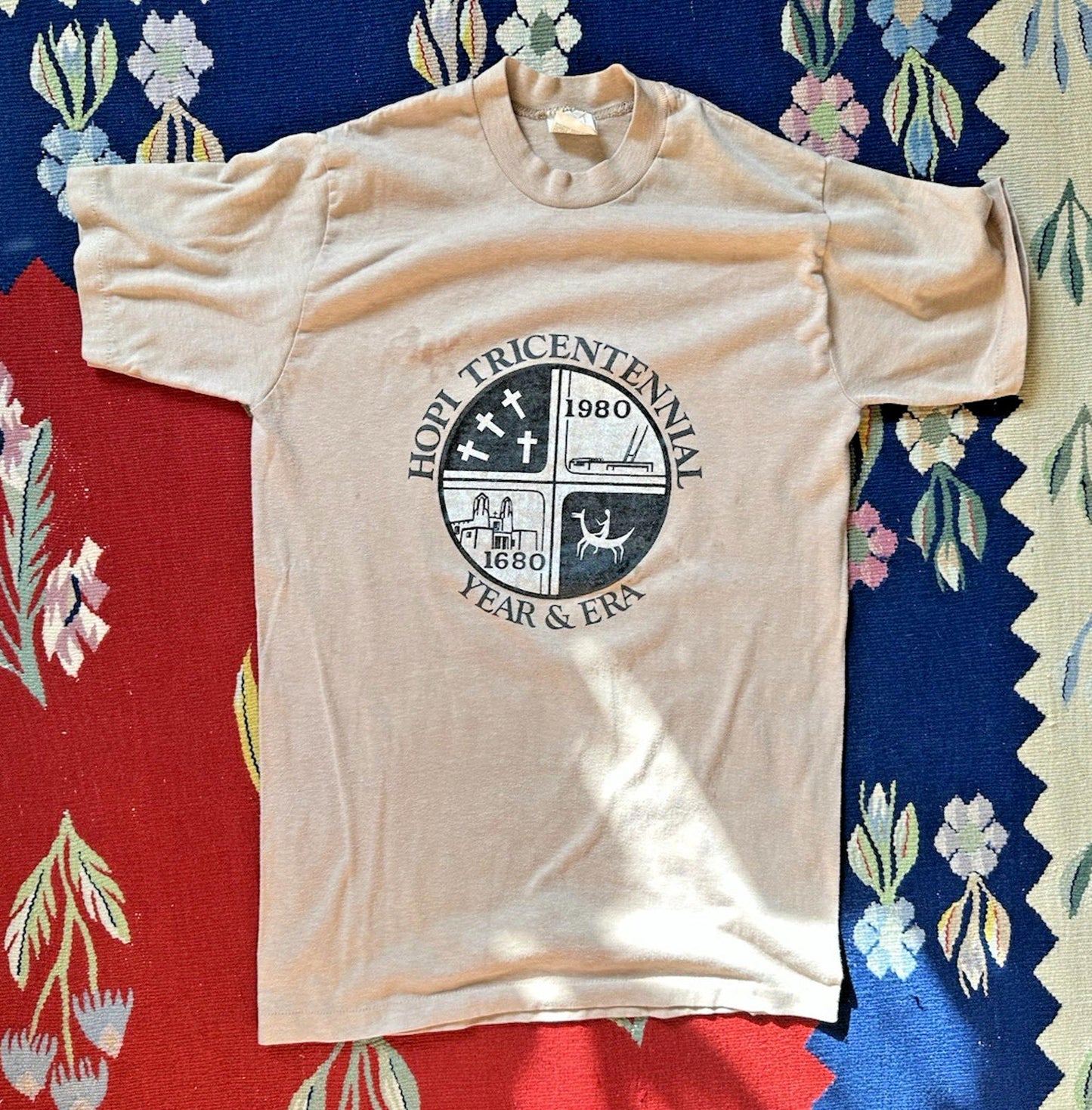 vintage 1980 HOPI INDIAN tricentennial T SHIRT single stitch MEDIUM rare