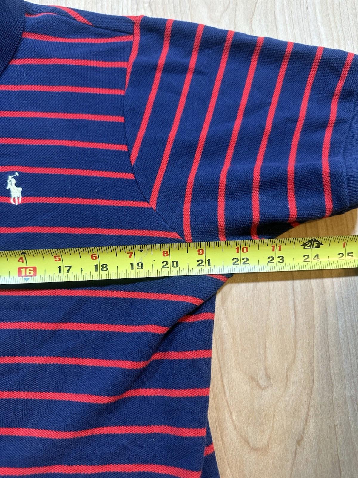vintage 80's POLO RALPH LAUREN short sleeve RUGBY POLO shirt RARE collar LARGE