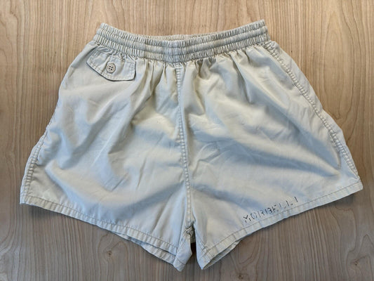 vintage 1980 military NAVY TRUNKS bathing suit STENCILED size MED vanderbuilt co