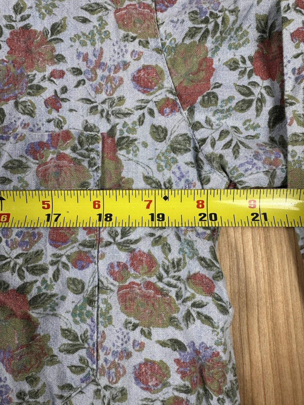 vintage 80's GAP floral blouse BUTTON DOWN cotton SMALL pocket PREPPY country