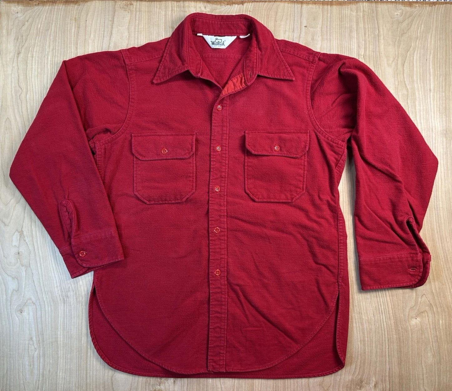 vintage 60's WOOLRICH red flannel LARGE botton up HEAVY preppy GORP ZONE