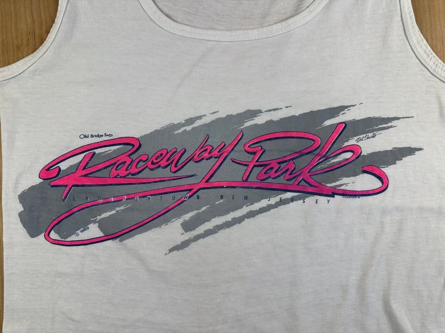 Vintage 80s Raceway Park tank top Single Stitch medium englishtown nj dirt shirt