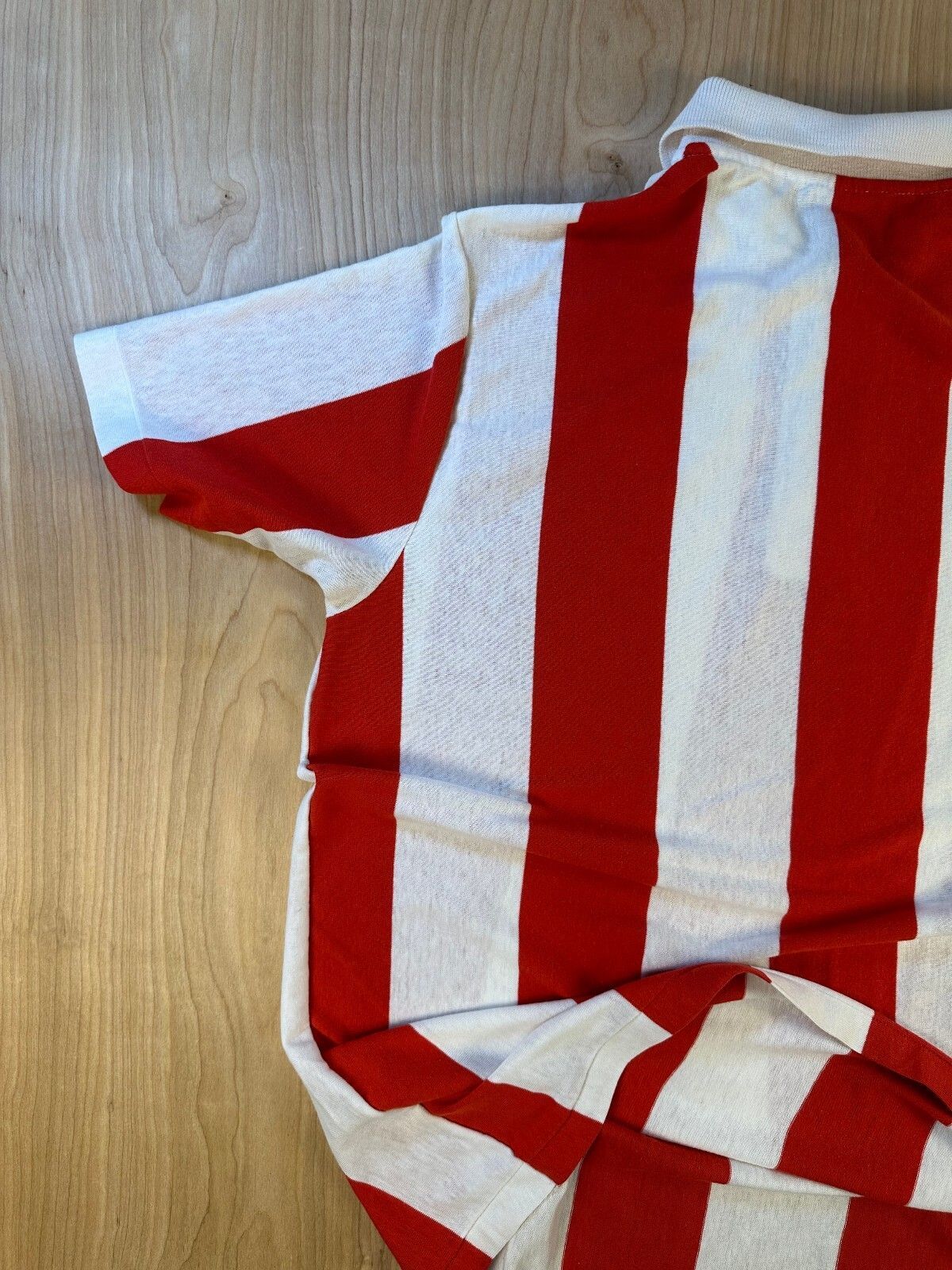 Vintage 80s Print Ons Striped Polo large made in usa broad stripe large athletic