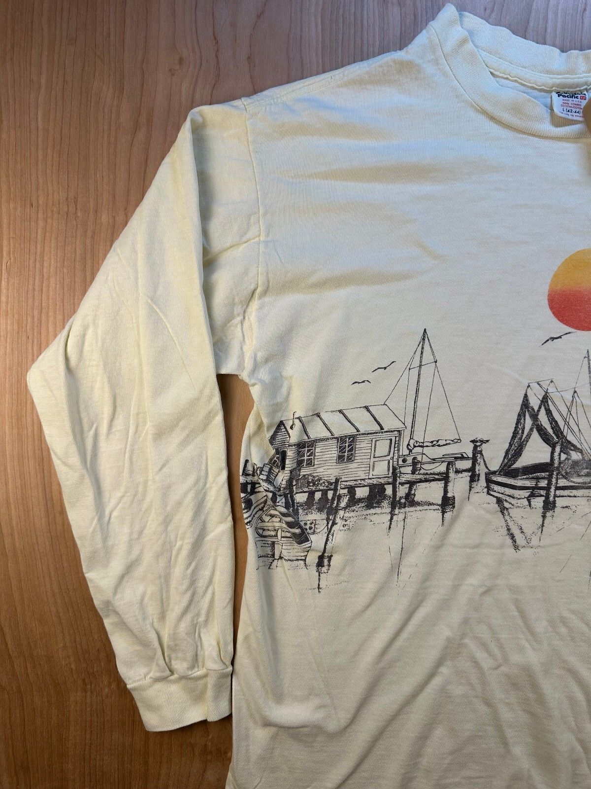 Vintage 80s Nags Head N.C. long sleeve tshirt Single Stitch collegiate pacific