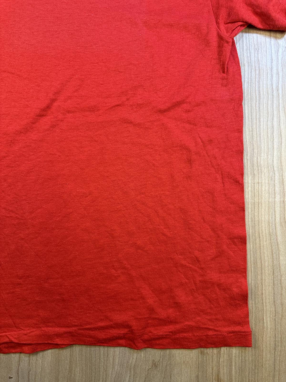 Vintage 70s Hanes Single Stitch tshirt red Medium blank made in usa cotton