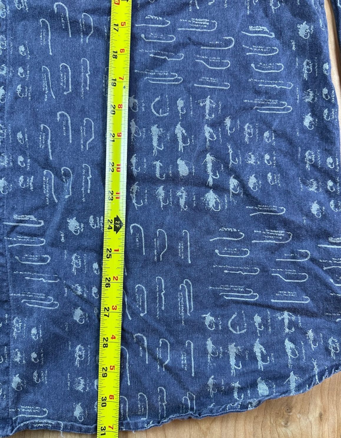 Vintage 90s Natural Stuff Fishing Lure button up large 100% cotton made in india