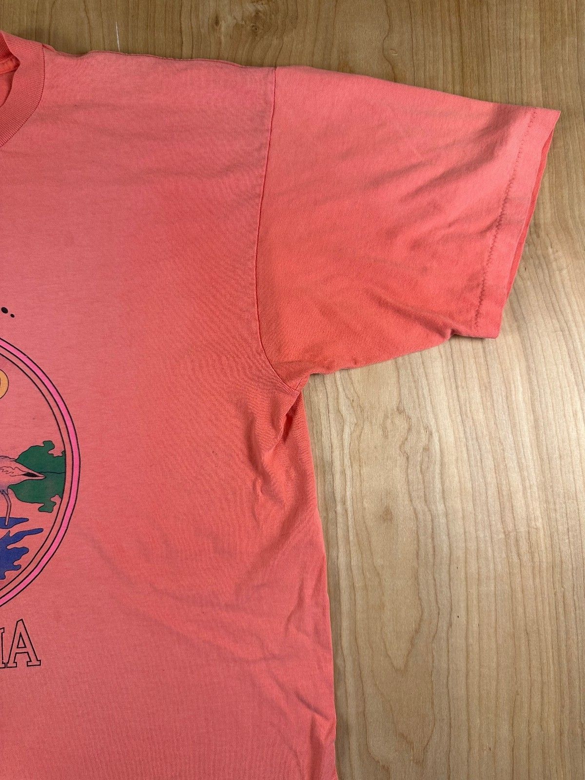 Vintage 80s San Deigo California tshirt Single Stitch xl cotton flamingo faded