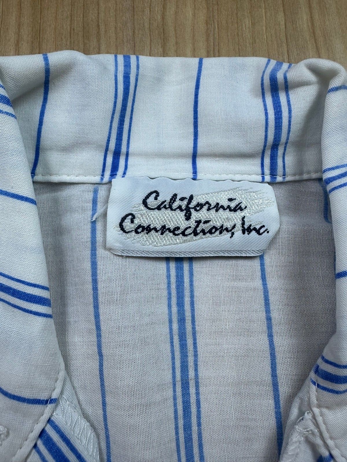 Vintage 80s California Connection button up medium striped boat sailing nautical