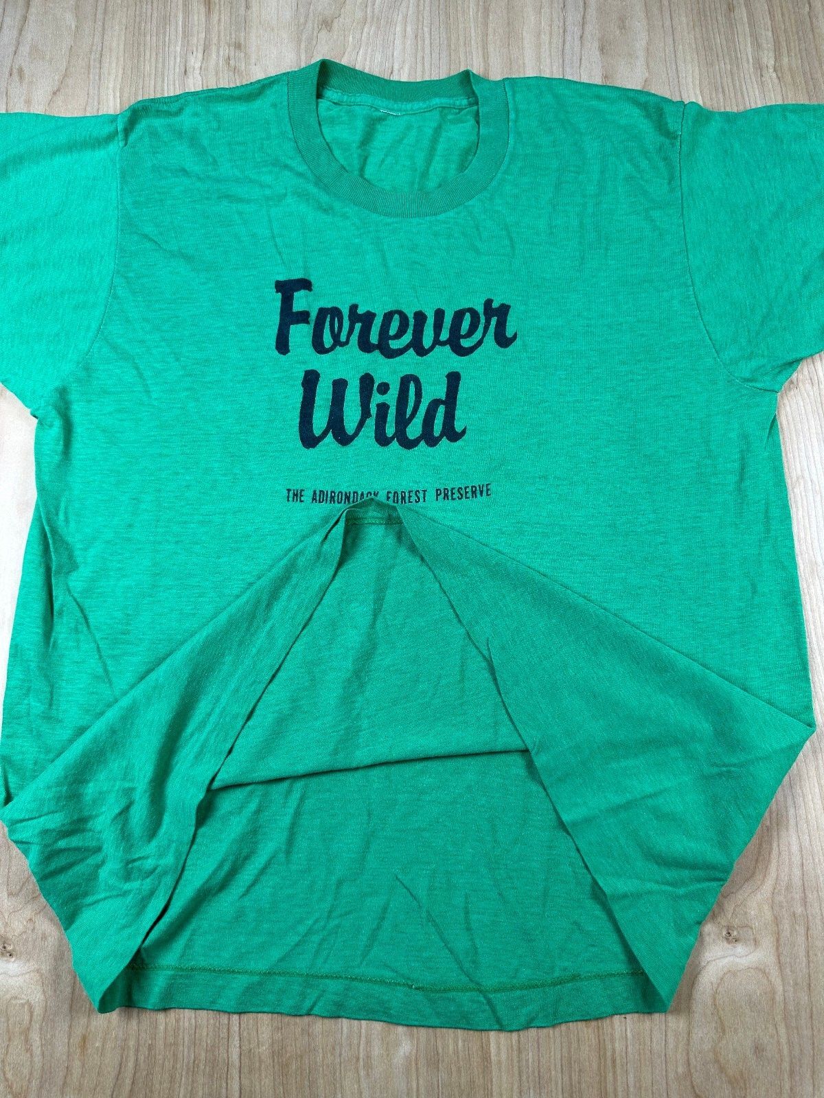 Vintage 80s Forever Wild Adirondack Forest Preserve tshirt Single Stitch nature