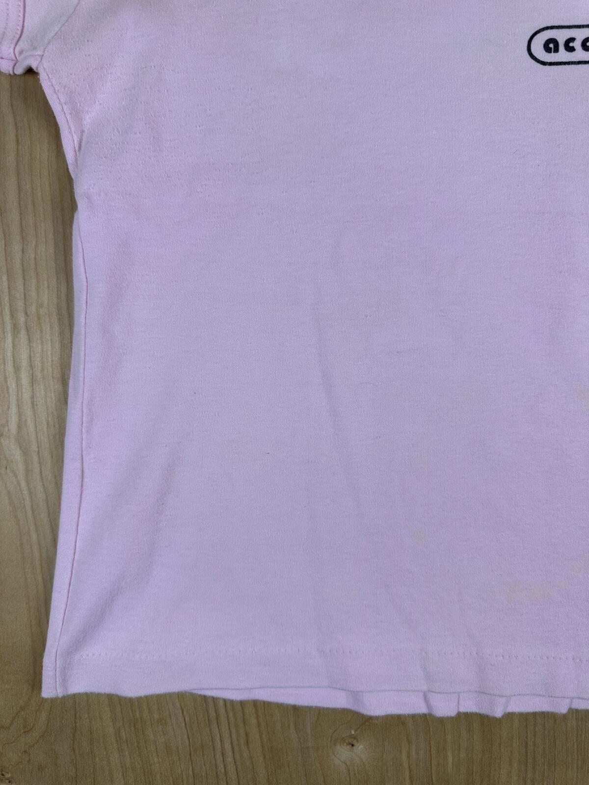 Vintage 80s Acapulco baby t scoop neck small pink vacation cute tight cap sleeve