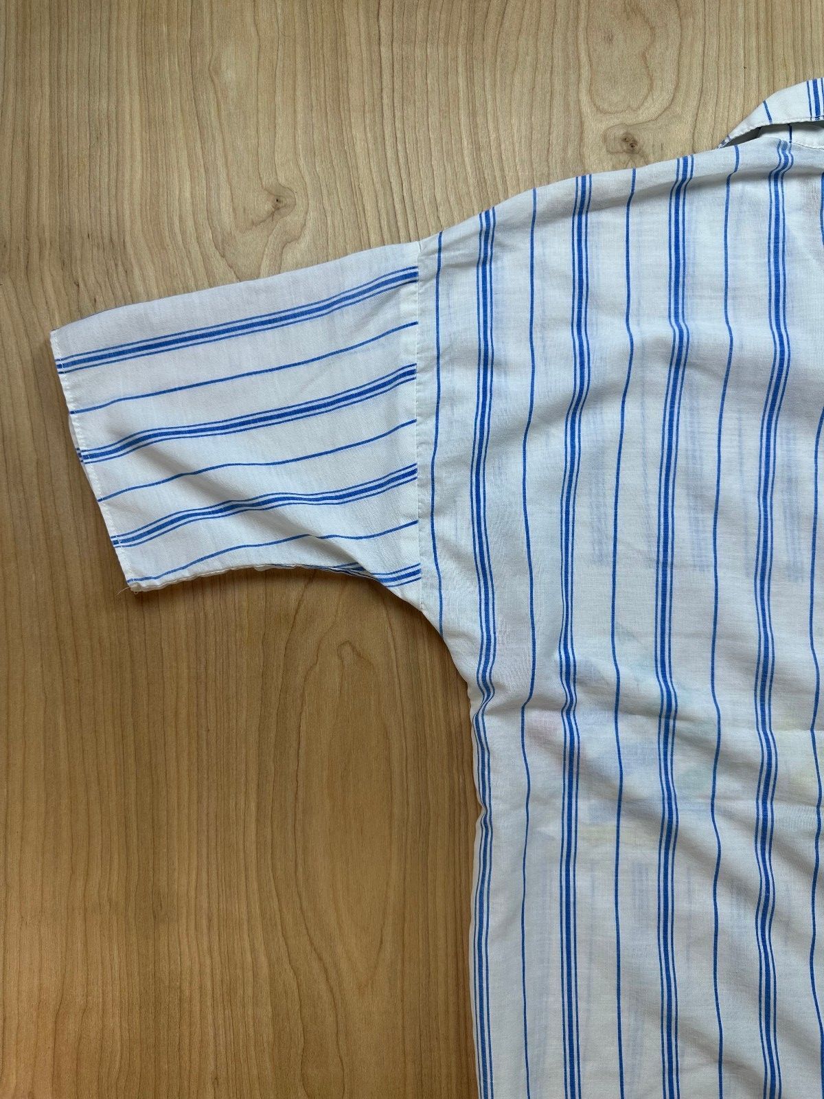 Vintage 80s California Connection button up medium striped boat sailing nautical