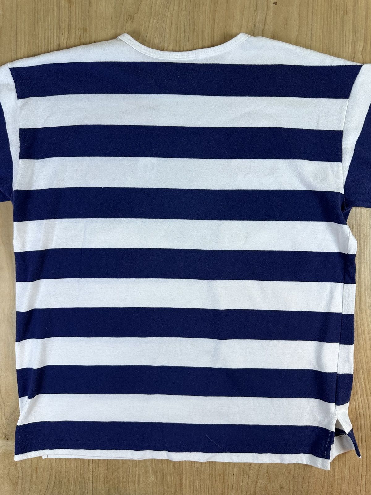 Vintage 80s Westerdam striped knit shirt boxy sailing puffy paint 100% cotton