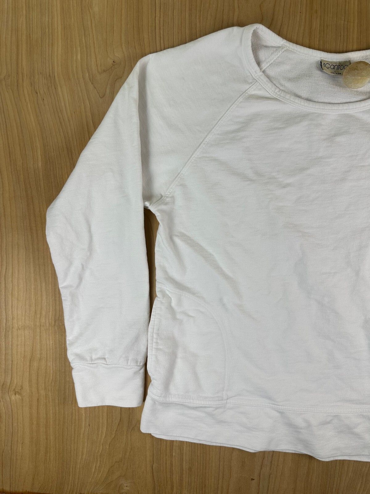 Vintage 90s icantoo Sweatshirt large 100% cotton made in usa raglan style