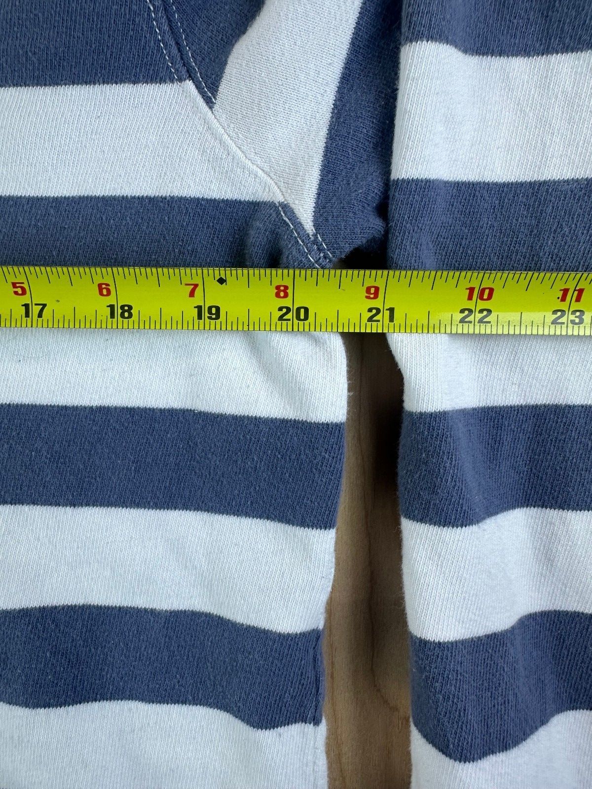 Vintage Brooks Brothers Hoodie medium sailor stripe cotton knit nautical henley