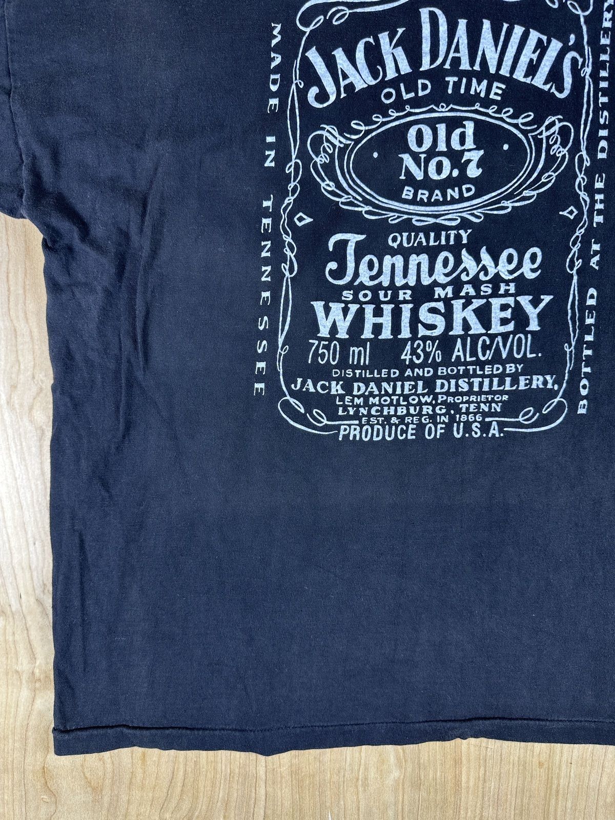 Vintage 80s Jack Daniels tshirt Single Stitch large cotton whiskey tennessee