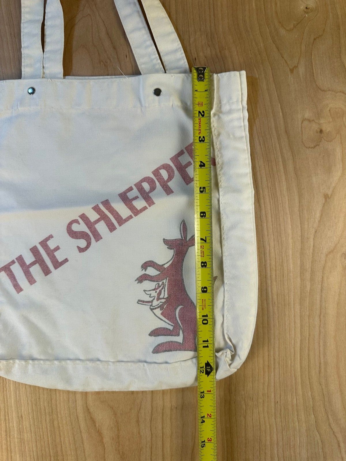Vintage 70s The Shlepper Tote bag kangaroo shoulder bag small yiddish