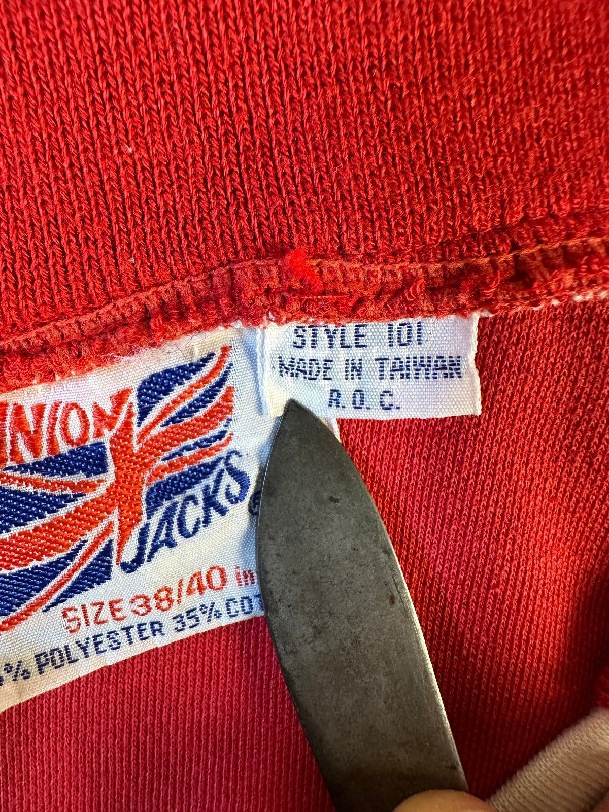 Vintage 80s Union Jacks Soccer jersey retro athletic ringer vneck striped