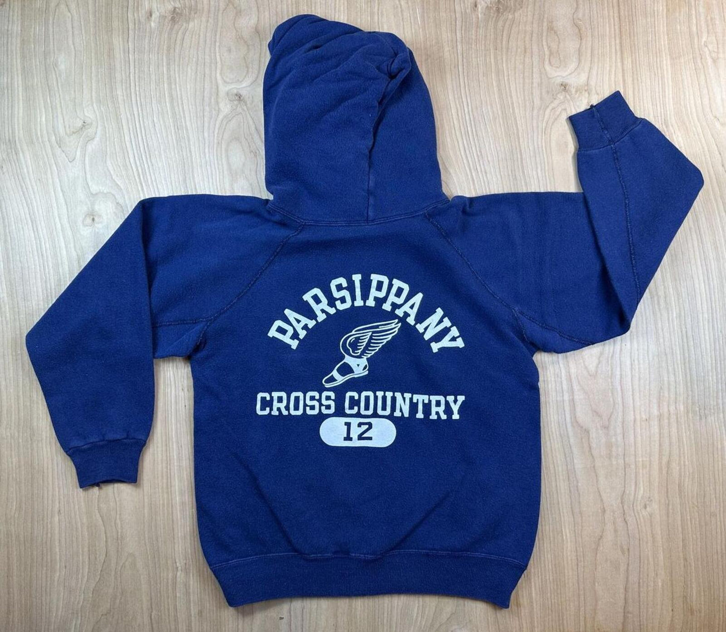 Vintage 70s Champion Hoodie Parsippany cross country usa cotton sports small