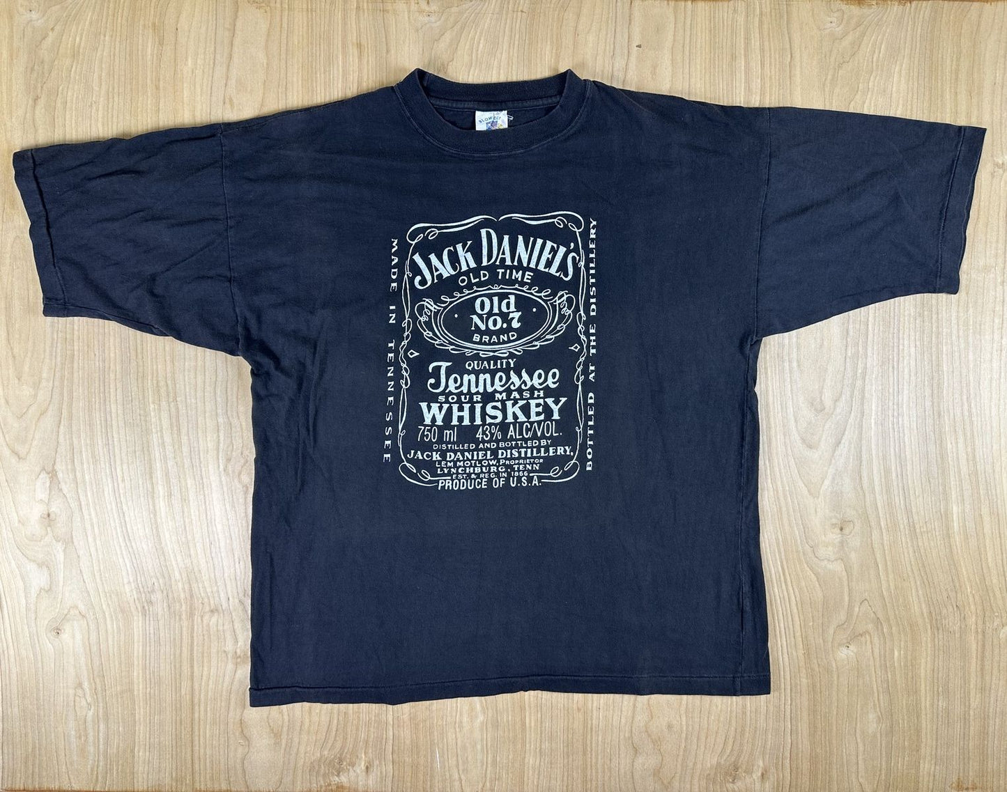 Vintage 80s Jack Daniels tshirt Single Stitch large cotton whiskey tennessee
