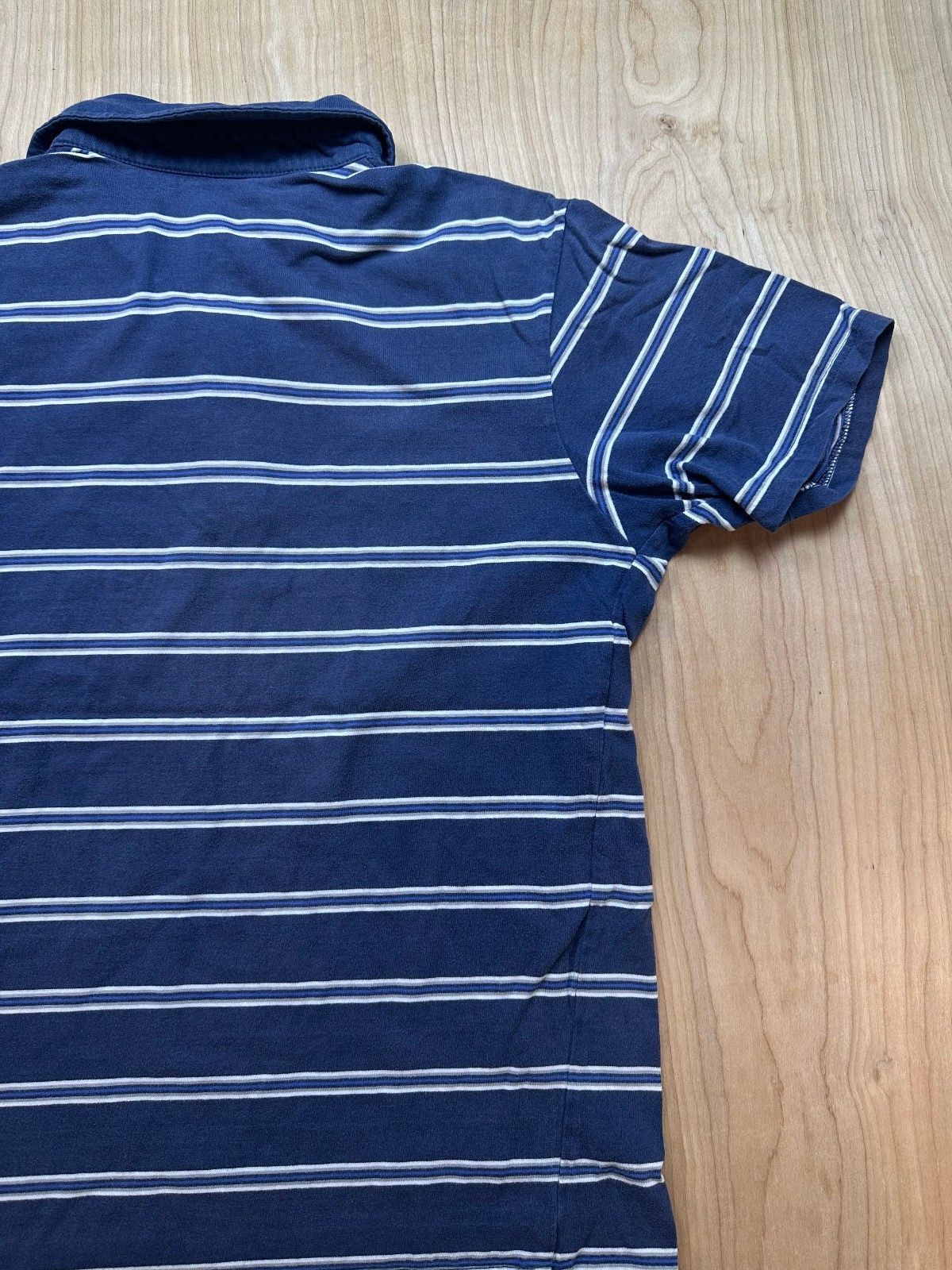 Vintage 80s OP Polo shirt Striped medium 100% cotton preppy
